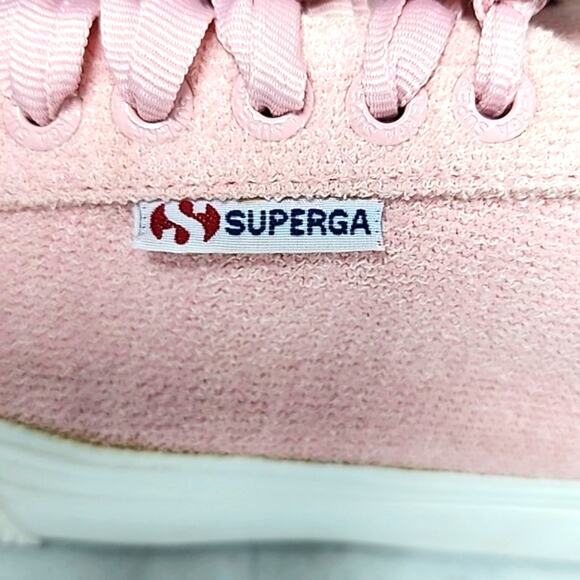 SUPERGA STYLE PLATFORM SNEAKER WOOL PINK WOMAN'S SIZE 8.0 WIDE IN GUC VERY CUTE - Picture 5 of 16